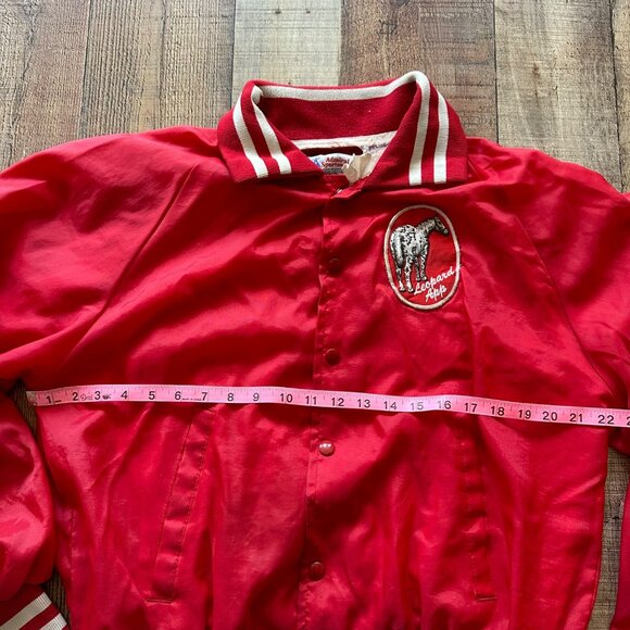 Vintage Admiral Sportswear Red Leopard App Embroidered Jacket Button Closure - Picture 9 of 12